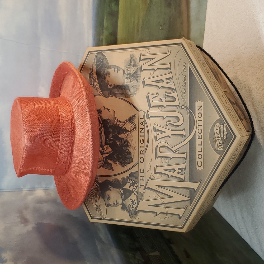 Mary Jean Collection Red Boater Hat